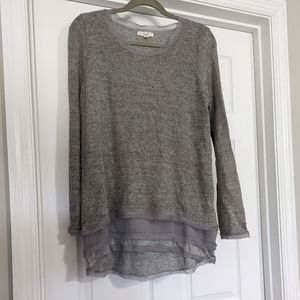 Women's heather gray boutique tunic sweater size Small